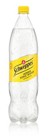 1,25 Liter Flasche Schweppes Indian Tonic Water.