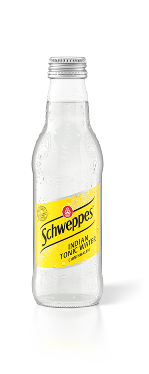 0,2 Liter Flasche Schweppes Indian Tonic Water.