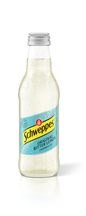 0,2 Liter Flasche Schweppes Original Bitter Lemon.