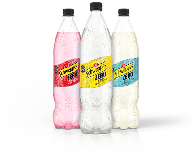 Produktrange Schweppes Zero.