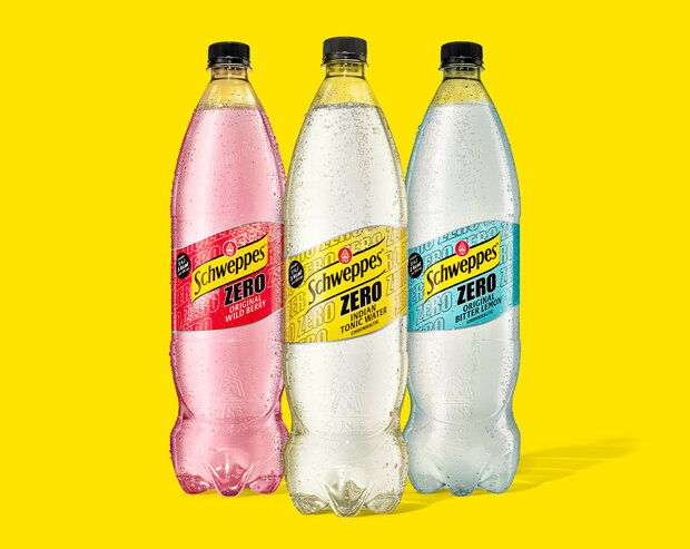 Produktrange Schweppes Zero.