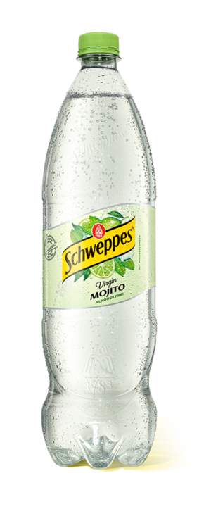 1,25 Liter Flasche Schweppes Virgin Mojito, alkoholfreier Cocktail.