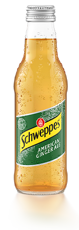 0,2 Liter Flasche Schweppes American Ginger Ale.